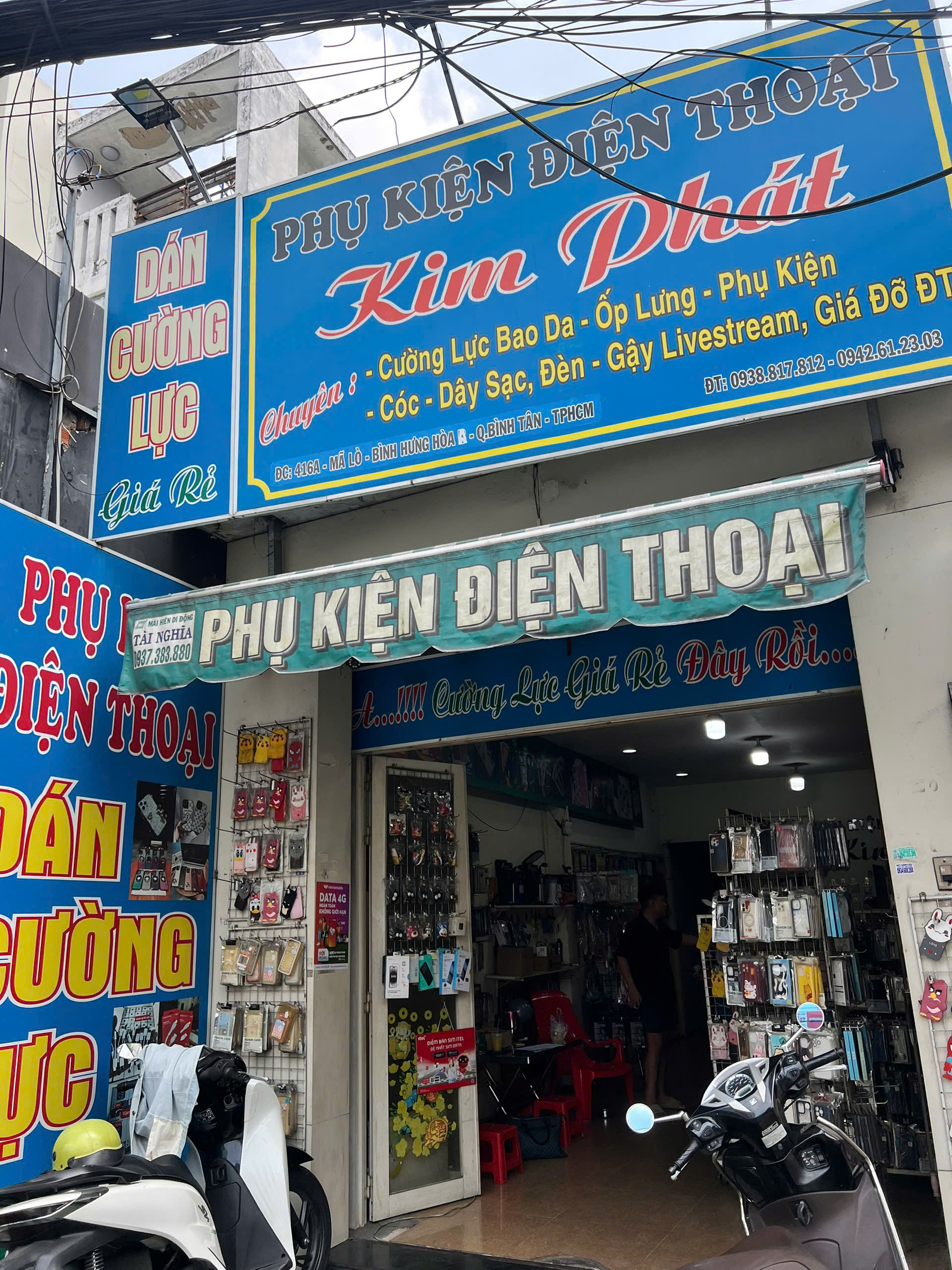 Sang tiệm phụ kiện điện thoại mặt tiền Mã Lò, Bình Tân
